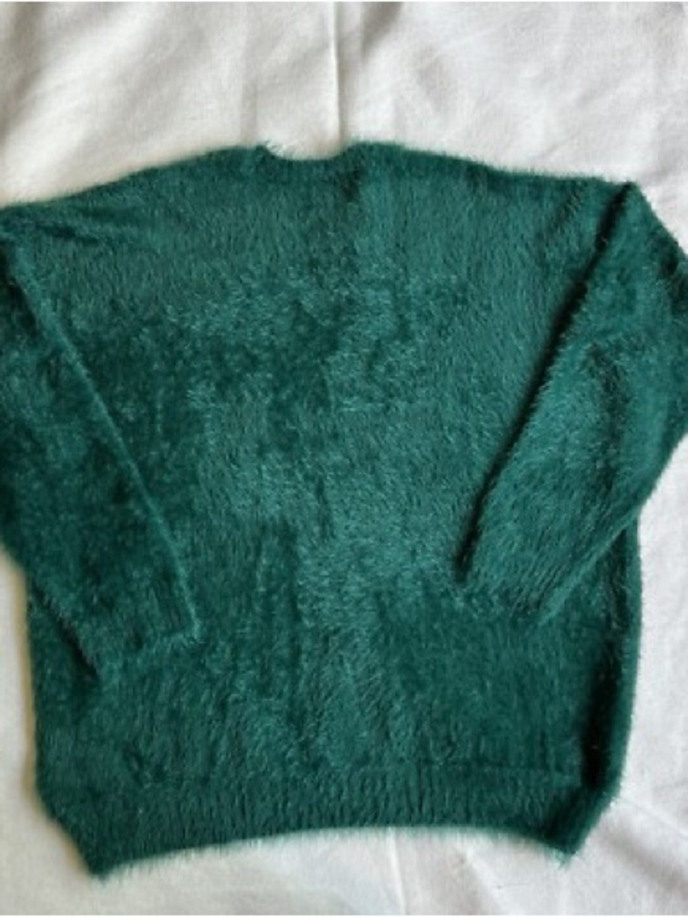 Show Me Your MuMu Teal Fuzzy Crew Neck Sweater
